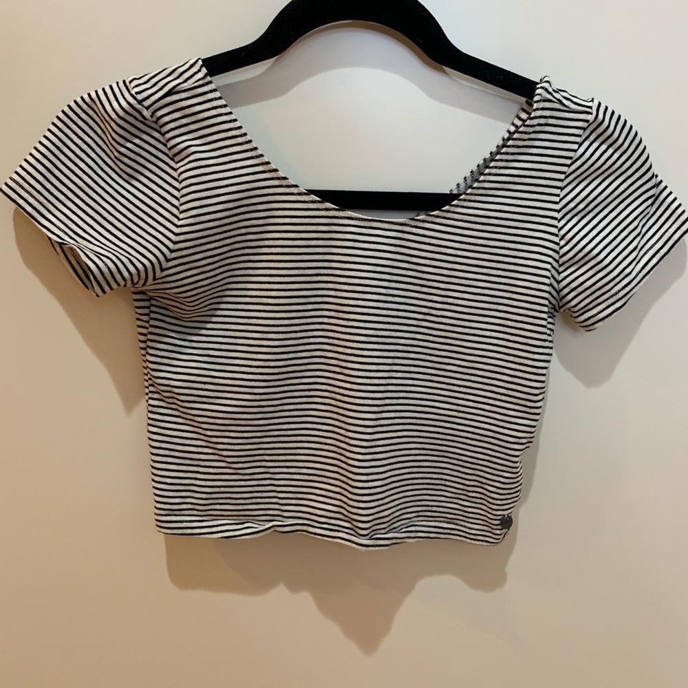 Black and White striped Garage top